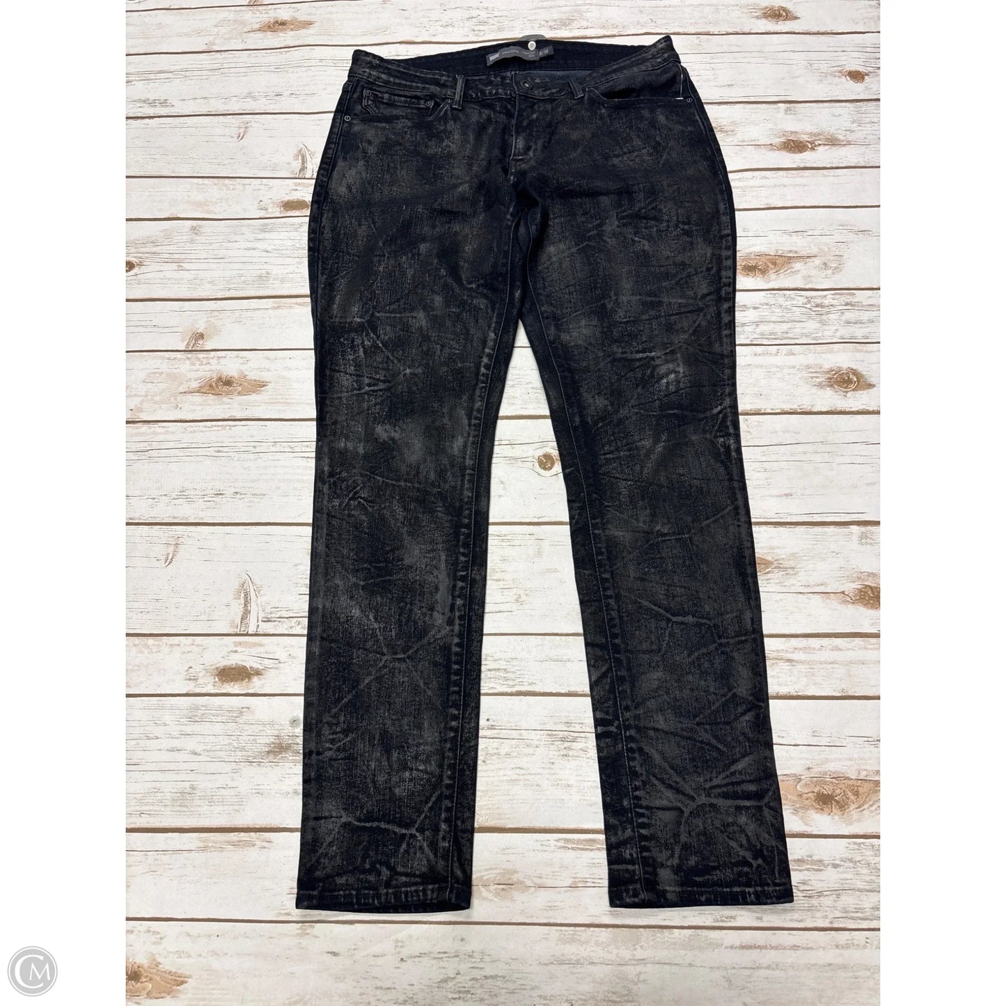 Jeans Skinny By Levis In Black Denim, Size: 10