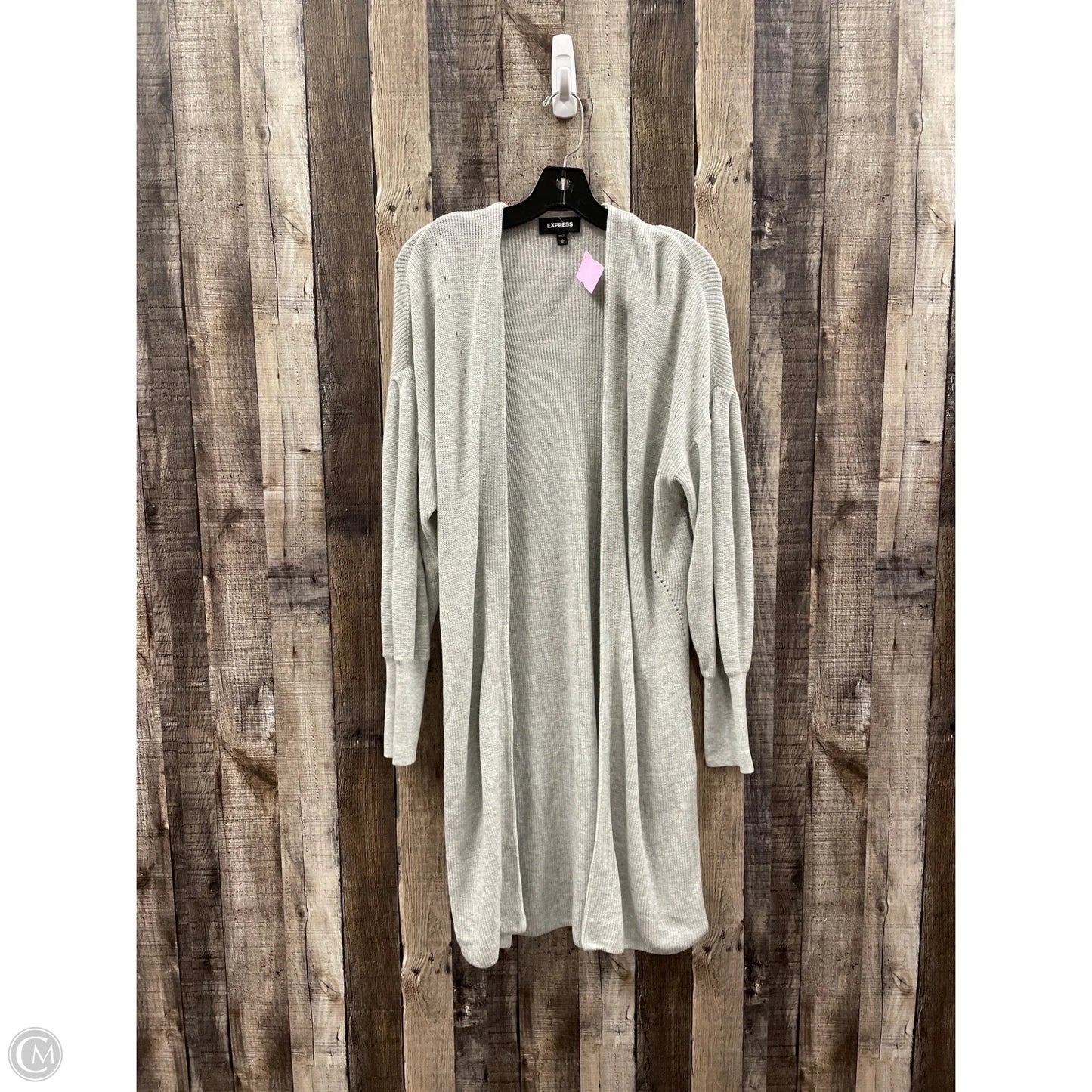 Cardigan By Express In Grey, Size: M