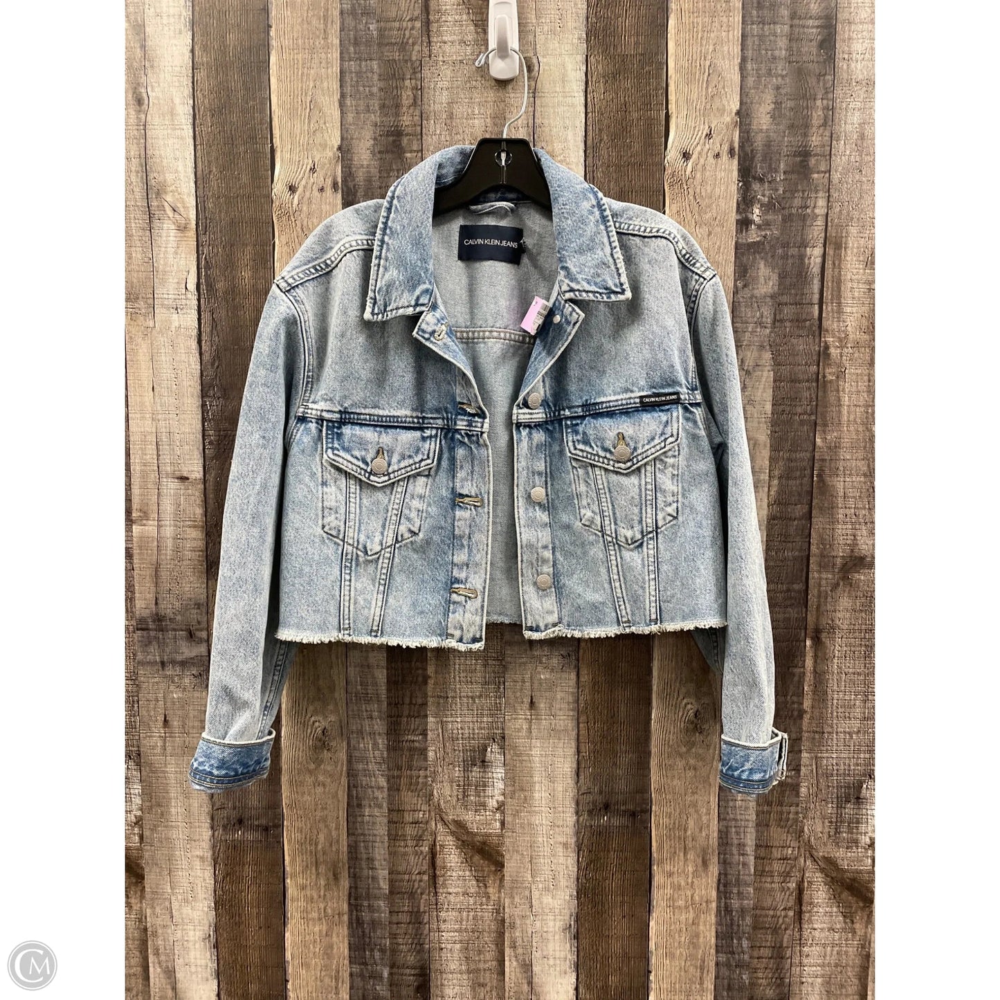 Jacket Denim By Calvin Klein In Blue Denim, Size: M