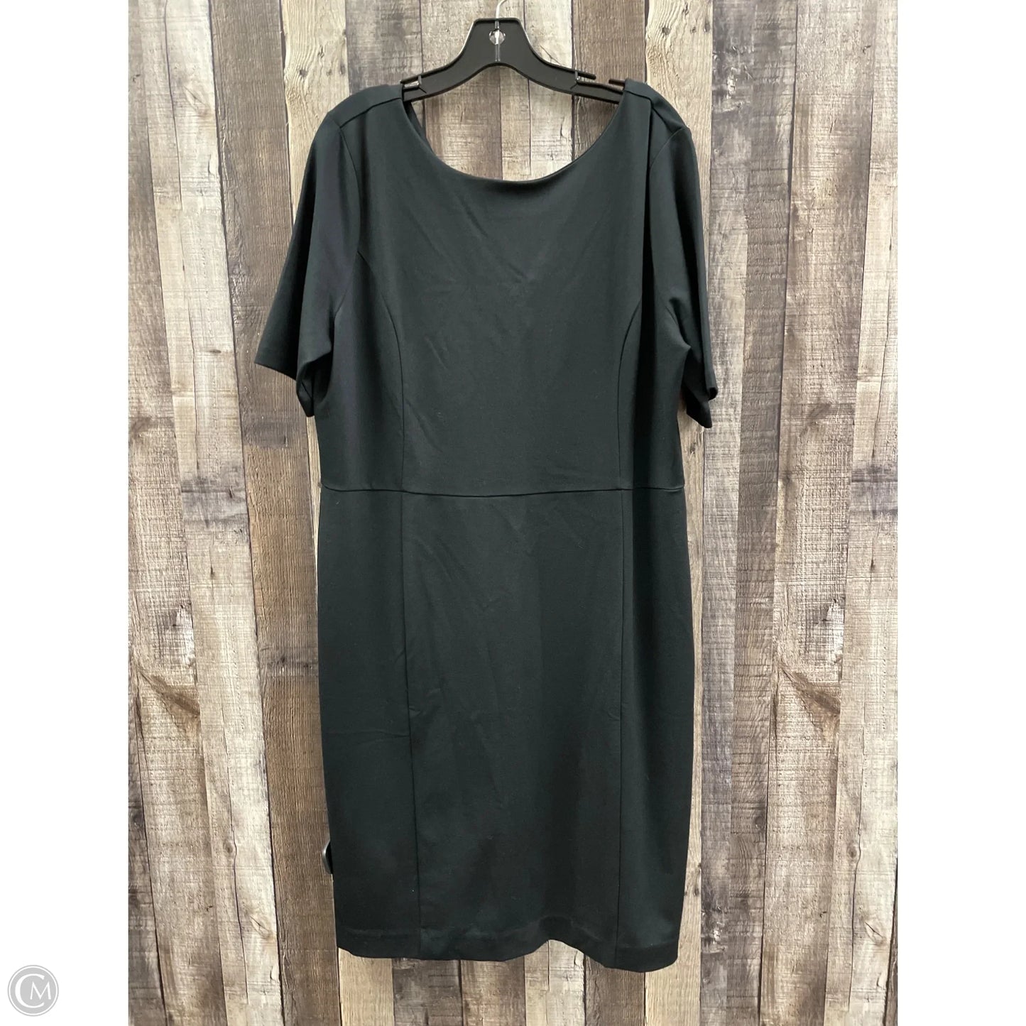 Dress Casual Midi By Ann Taylor In Black, Size: 1x
