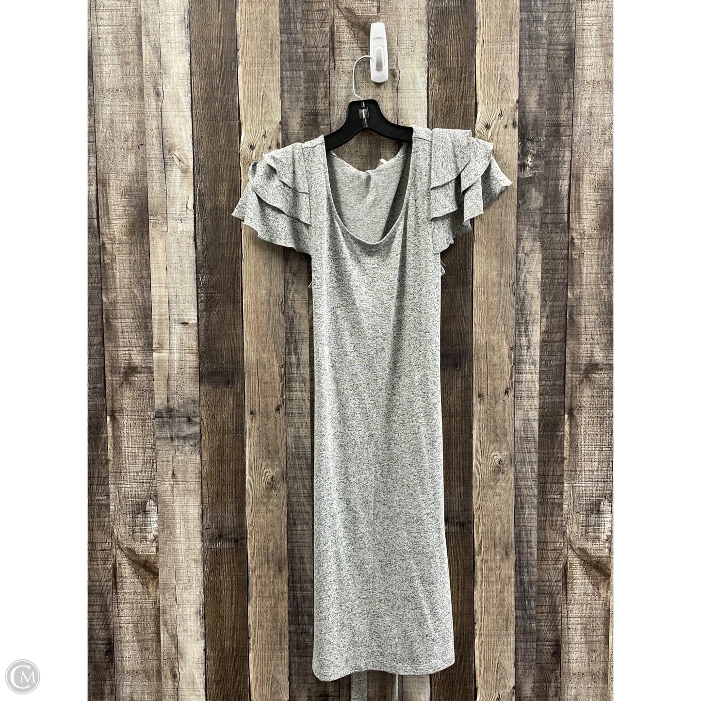 Dress Casual Midi By Loft In Grey, Size: M