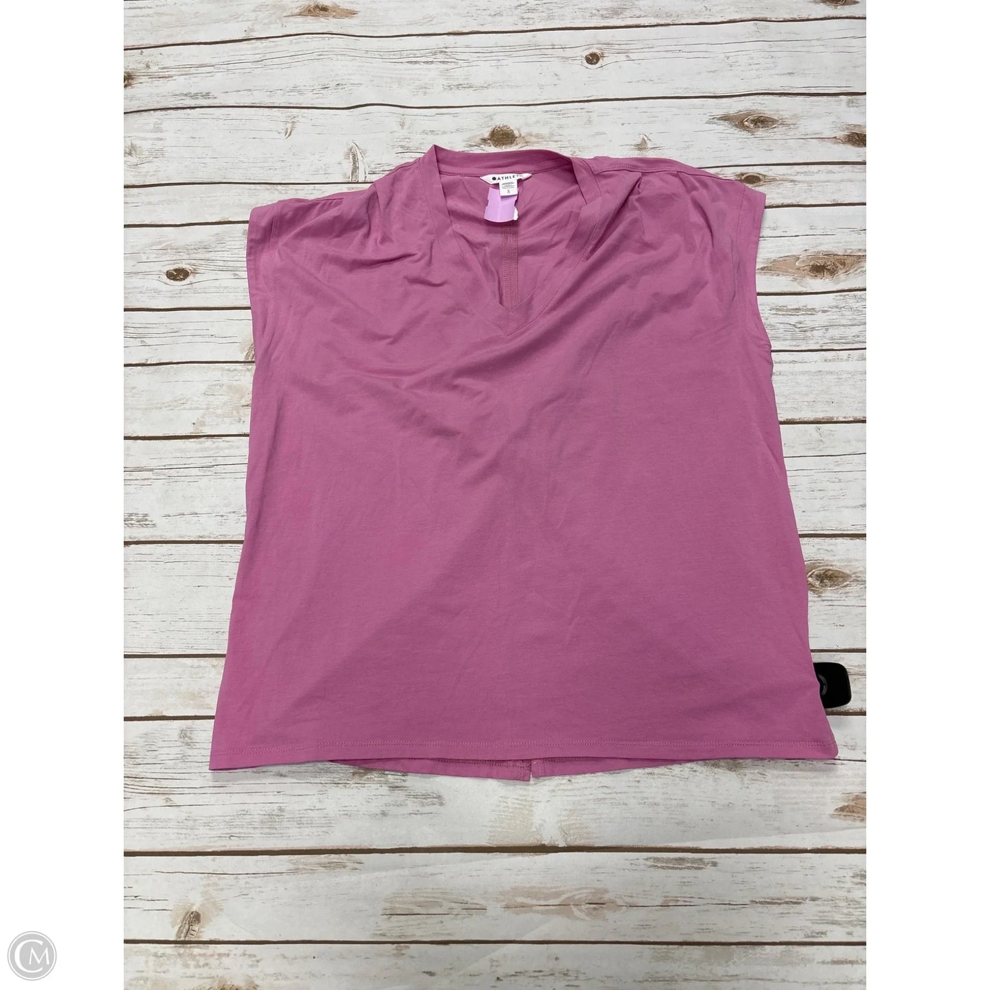 Athletic Top Short Sleeve By Athleta In Mauve, Size: L