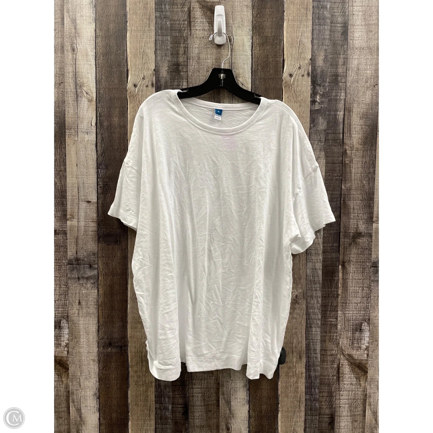 Top Short Sleeve Basic By Old Navy In White, Size: Xl