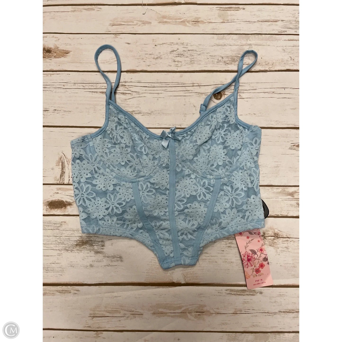 Top Sleeveless By Shein In Blue, Size: S