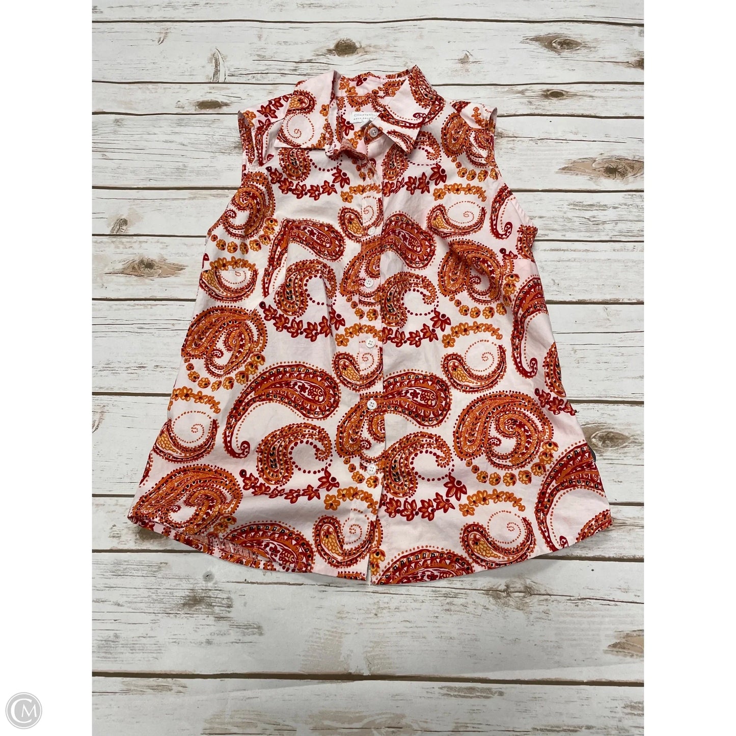 Top Sleeveless By Charter Club In Paisley Print, Size: S