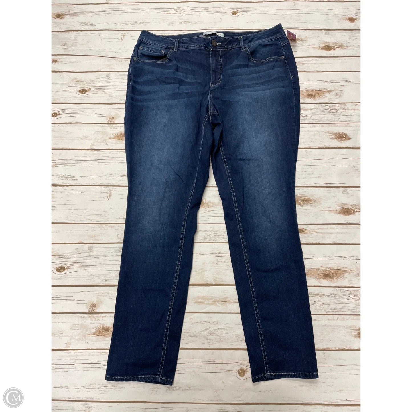 Jeans Straight By Cato In Blue Denim, Size: 18