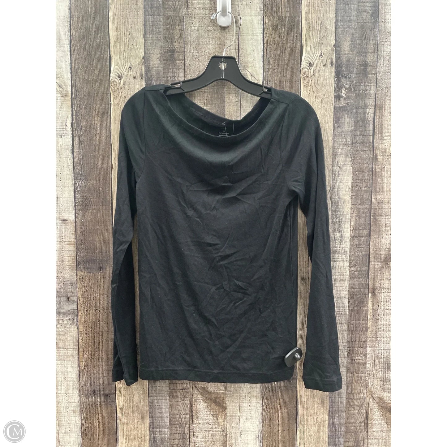 Top Long Sleeve Basic By Gap In Black, Size: M
