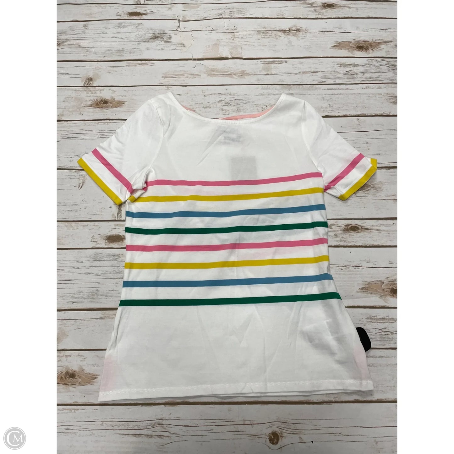 Top Short Sleeve By Boden In Striped Pattern, Size: S
