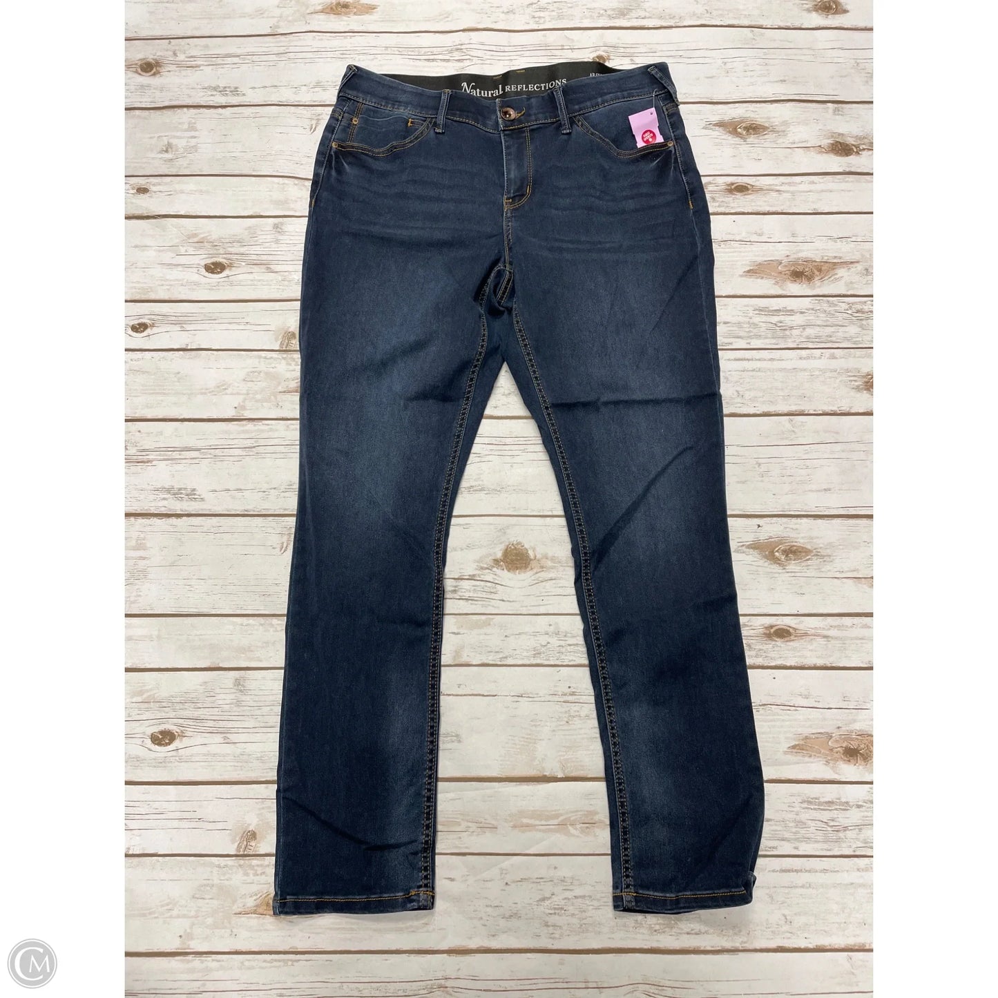 Jeans Skinny By Natural Reflections In Blue Denim, Size: 14