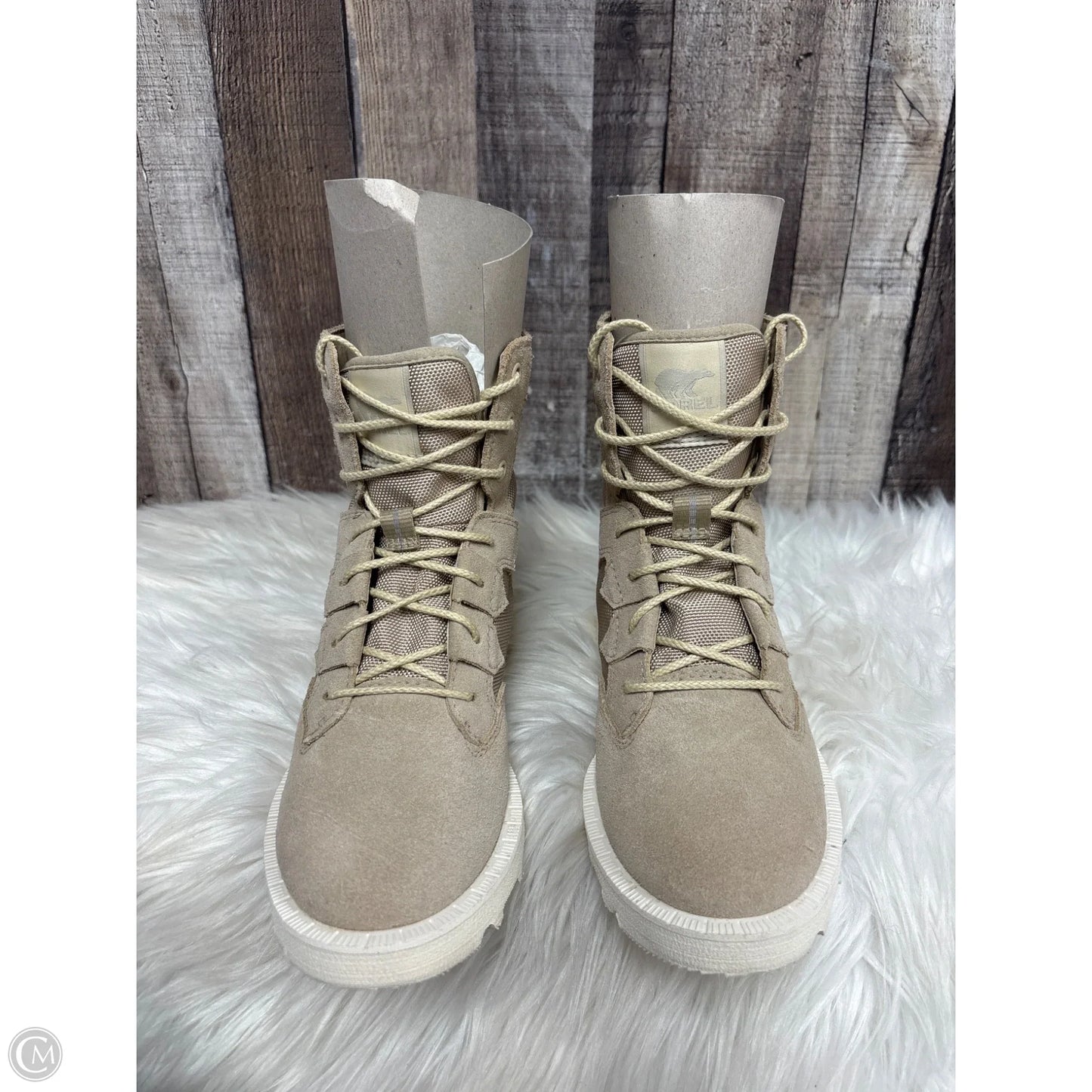 Boots Ankle Flats By Sorel In Beige, Size: 5.5