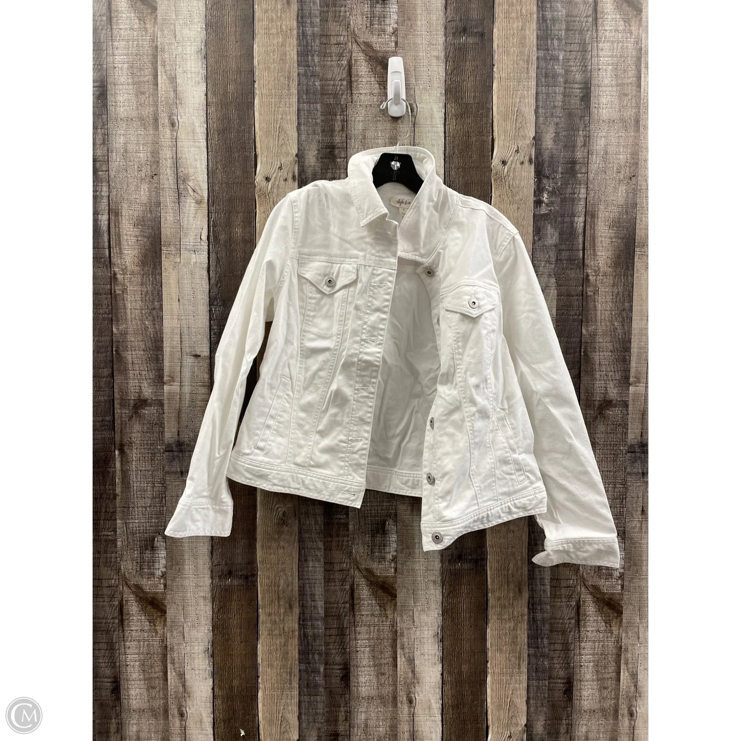 Jacket Denim By Style And Company In White Denim, Size: M