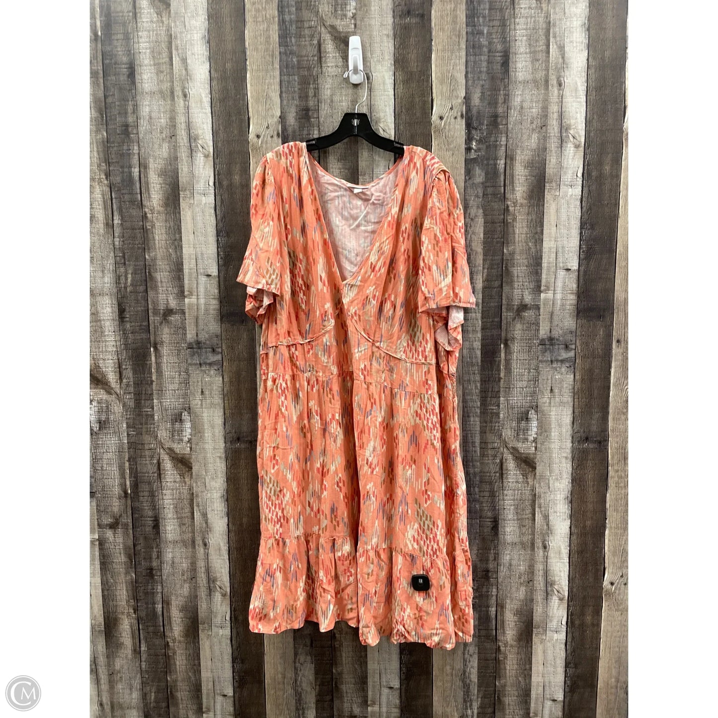 Dress Casual Midi By Knox Rose In Orange, Size: 4x