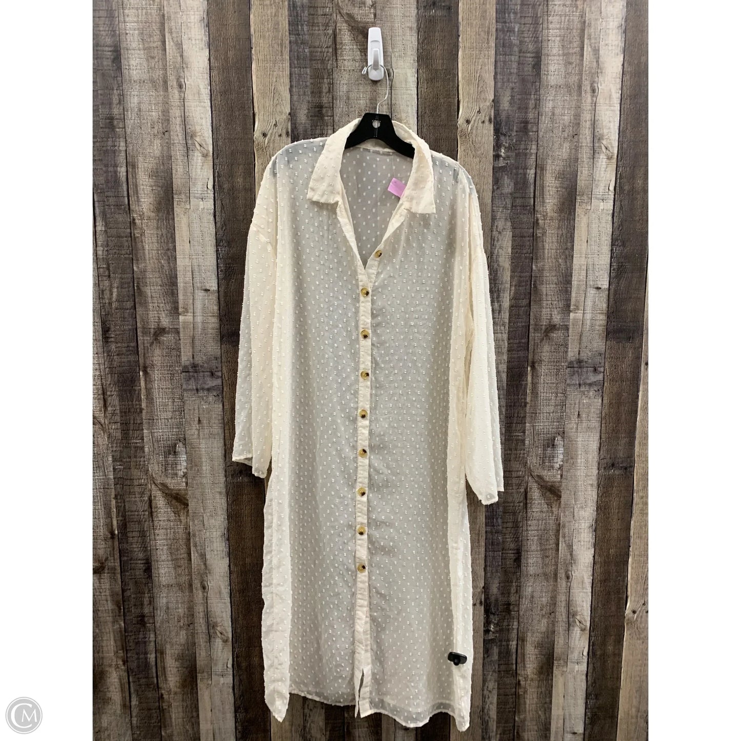 Swimwear Cover-up By Shein In Cream, Size: Xl
