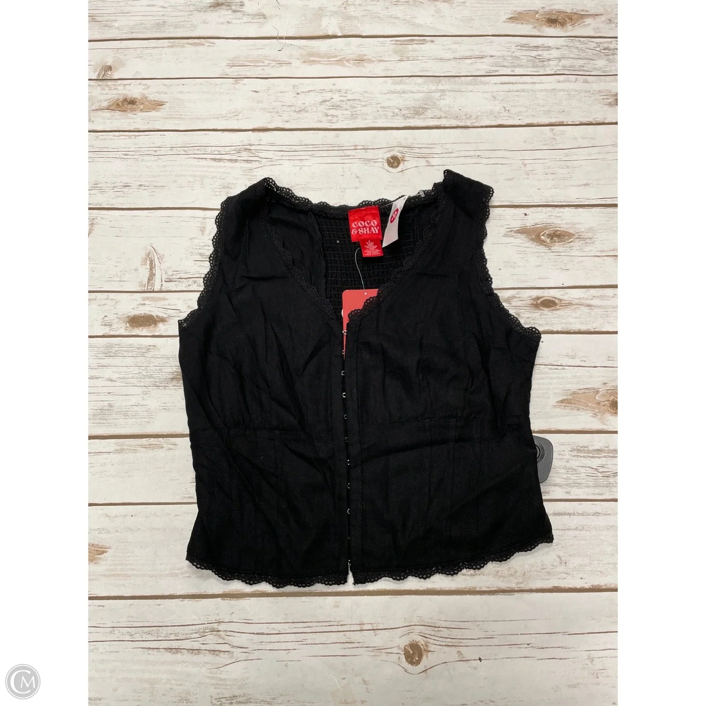 Top Sleeveless By Cme In Black, Size: S