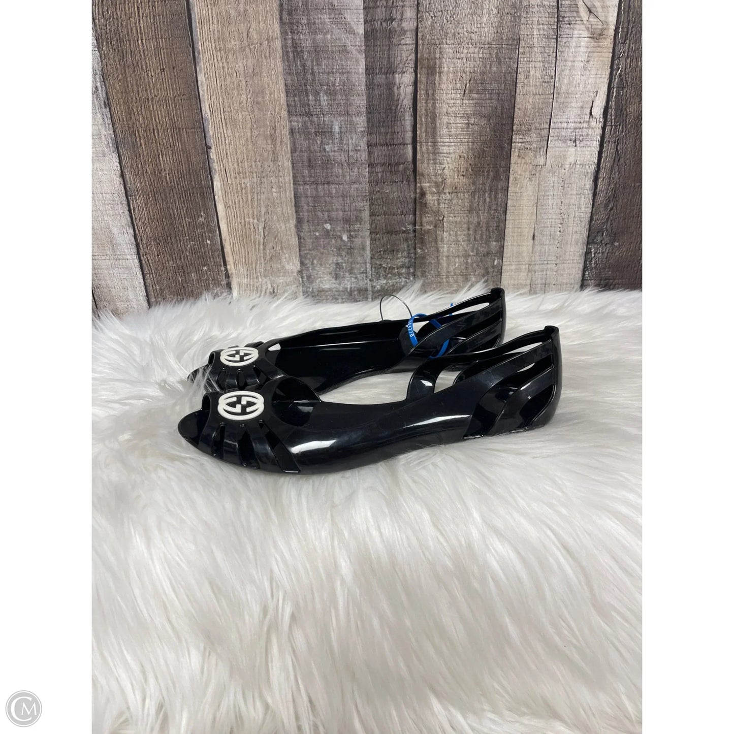 Sandals Luxury Designer By Gucci In Black, Size: 7