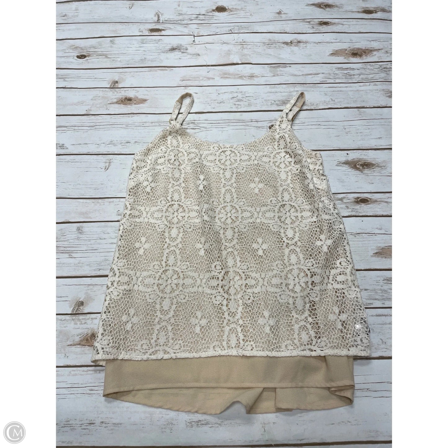 Top Sleeveless By Cabi In Beige, Size: S