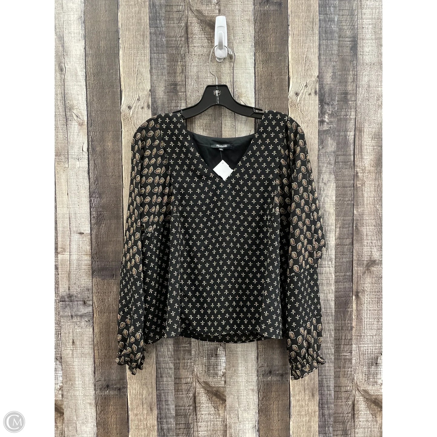 Top Long Sleeve By Madewell In Black, Size: M