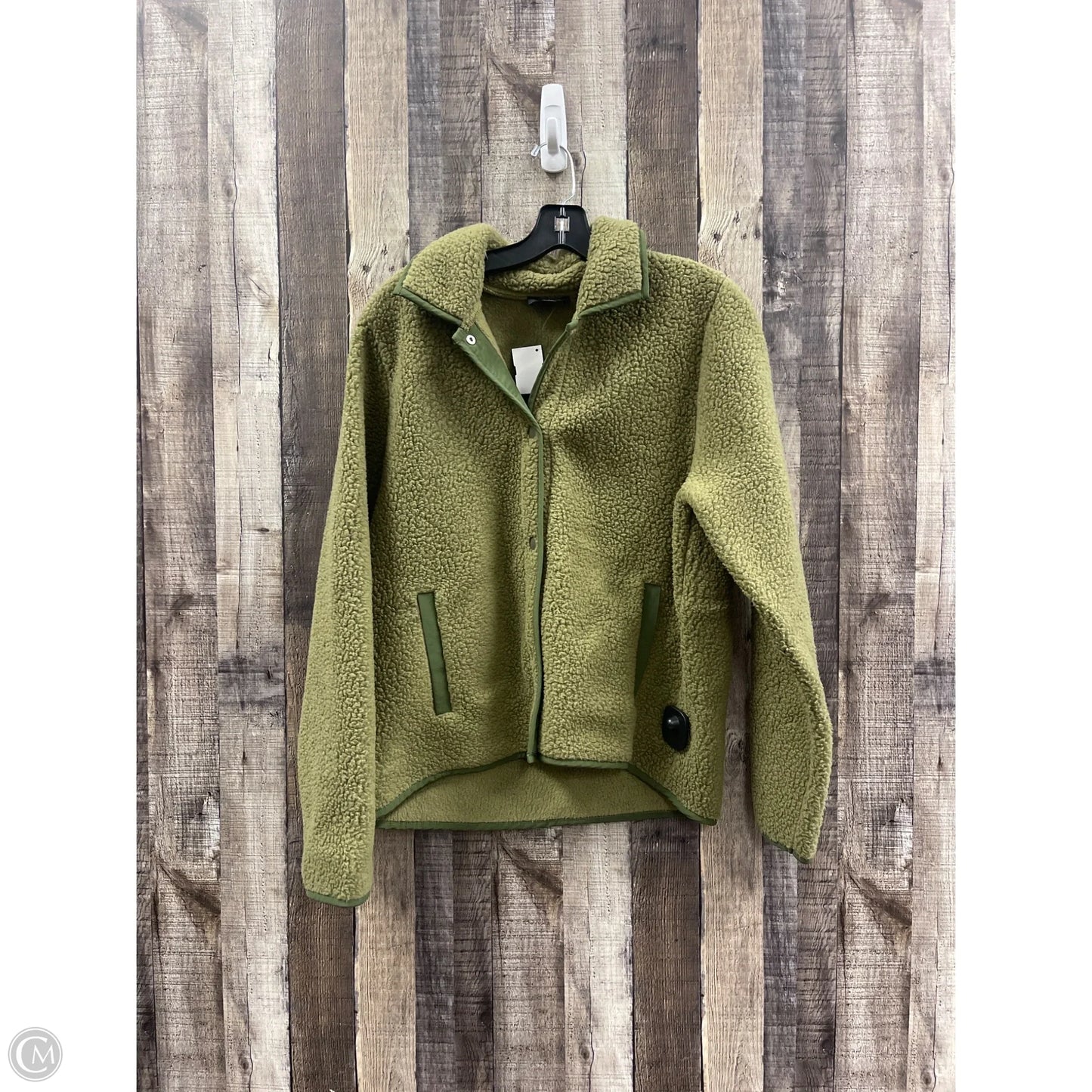 Jacket Fleece By J. Crew In Green, Size: M