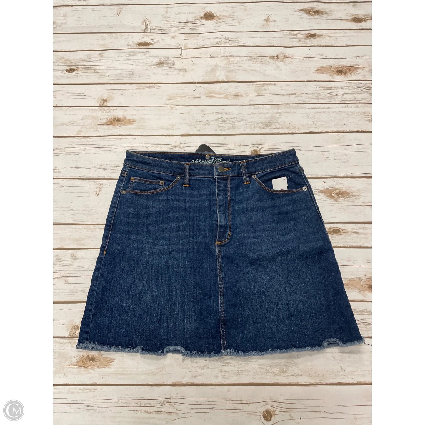 Skirt Mini & Short By Universal Thread In Blue Denim, Size: M