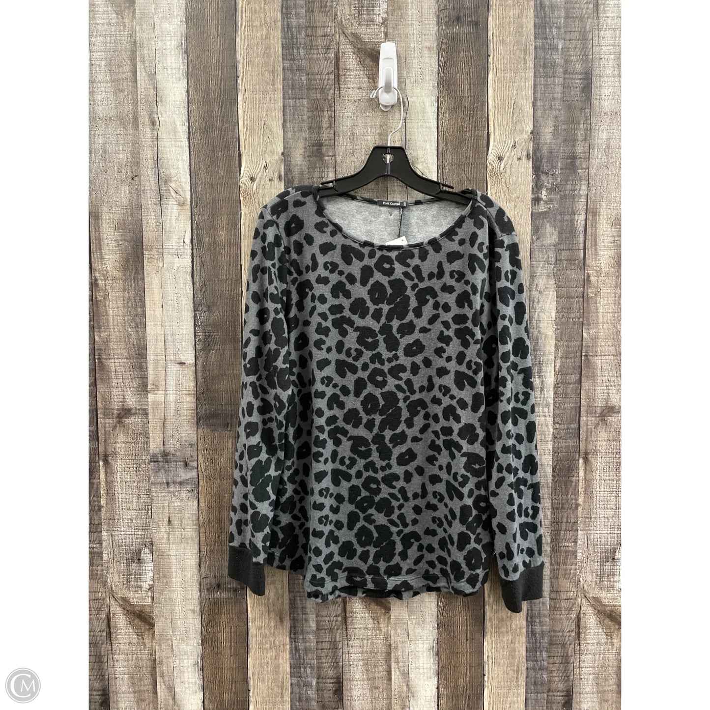 Top Long Sleeve By Pink Clover In Animal Print, Size: L