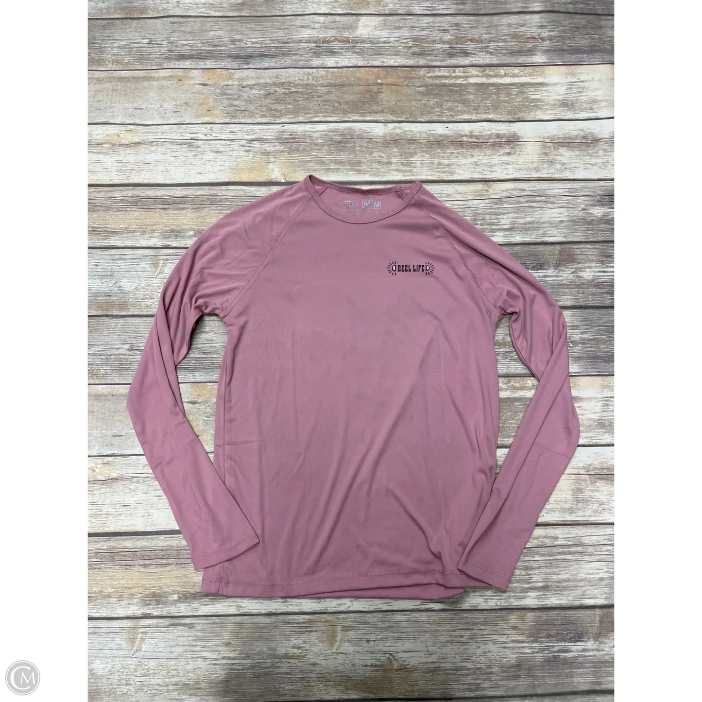 Athletic Top Long Sleeve Crewneck By Cme In Mauve, Size: M