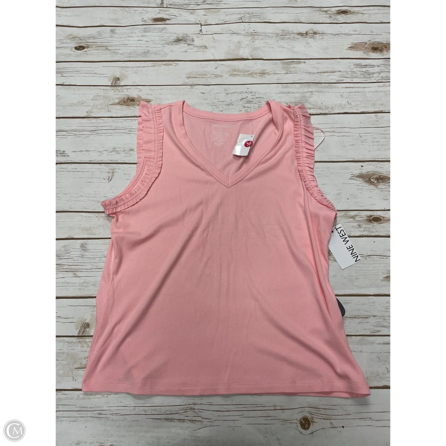 Top Sleeveless By Nine West In Pink, Size: L