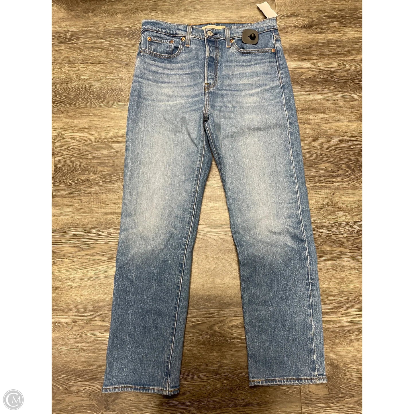 Jeans Straight By Levis In Blue Denim, Size: 8