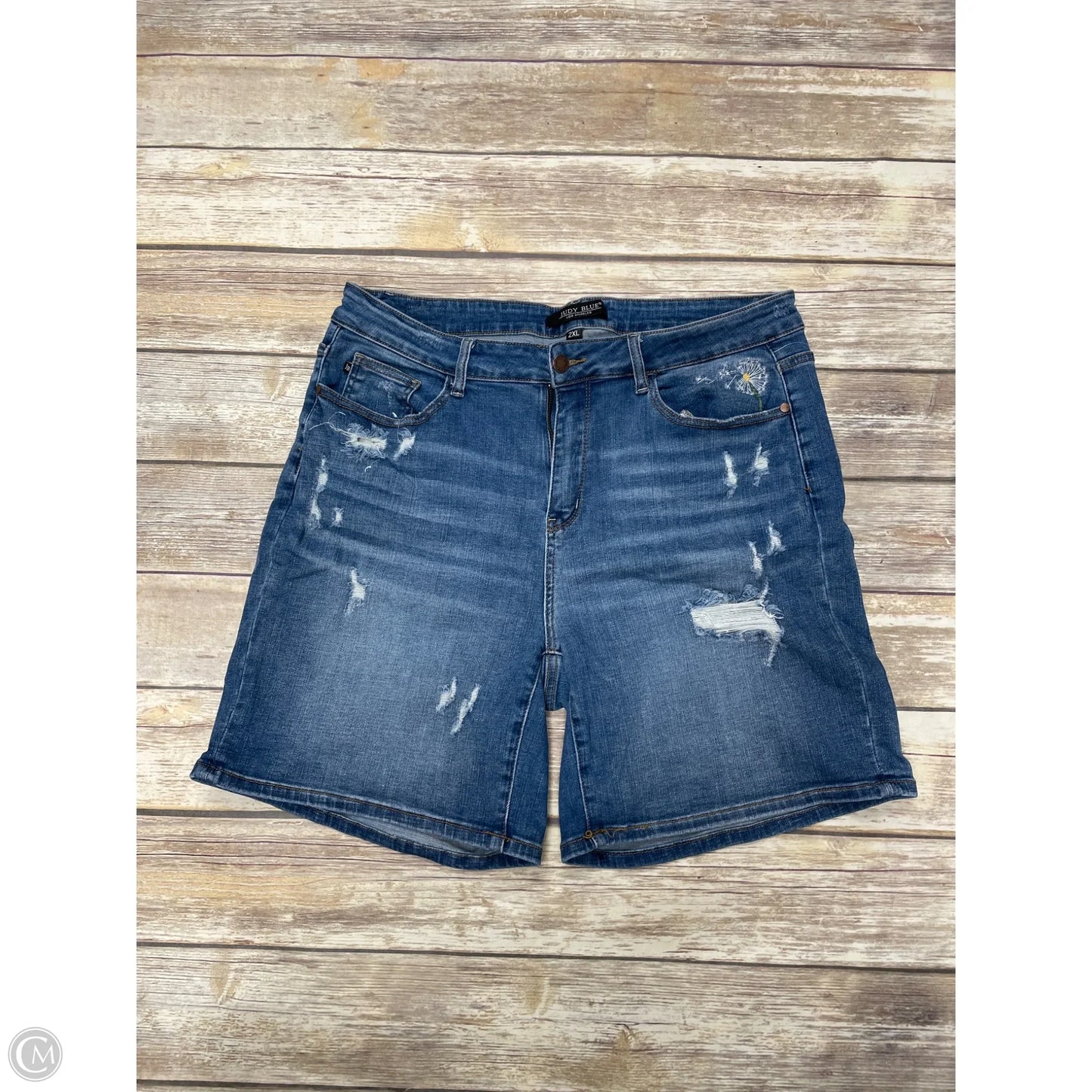 Shorts By Judy Blue In Blue Denim, Size: 2x