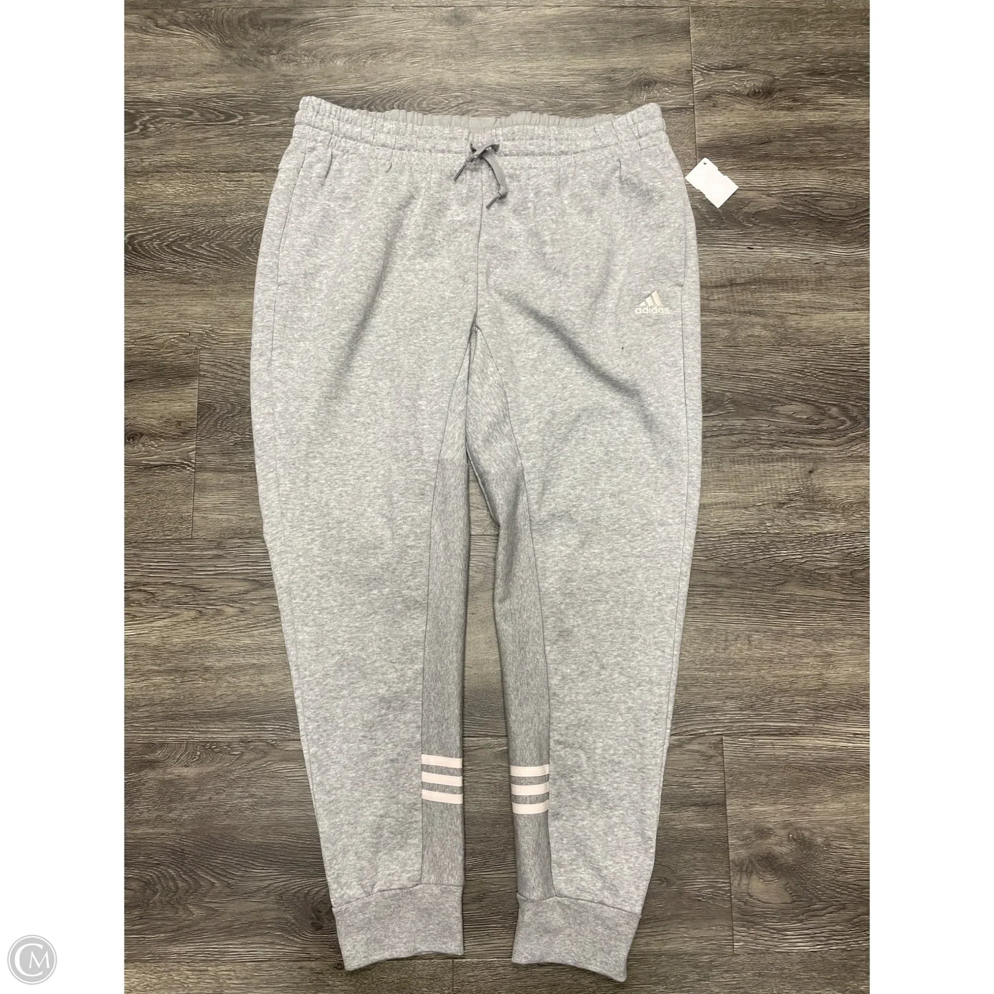 Athletic Pants By Adidas In Grey, Size: Xl