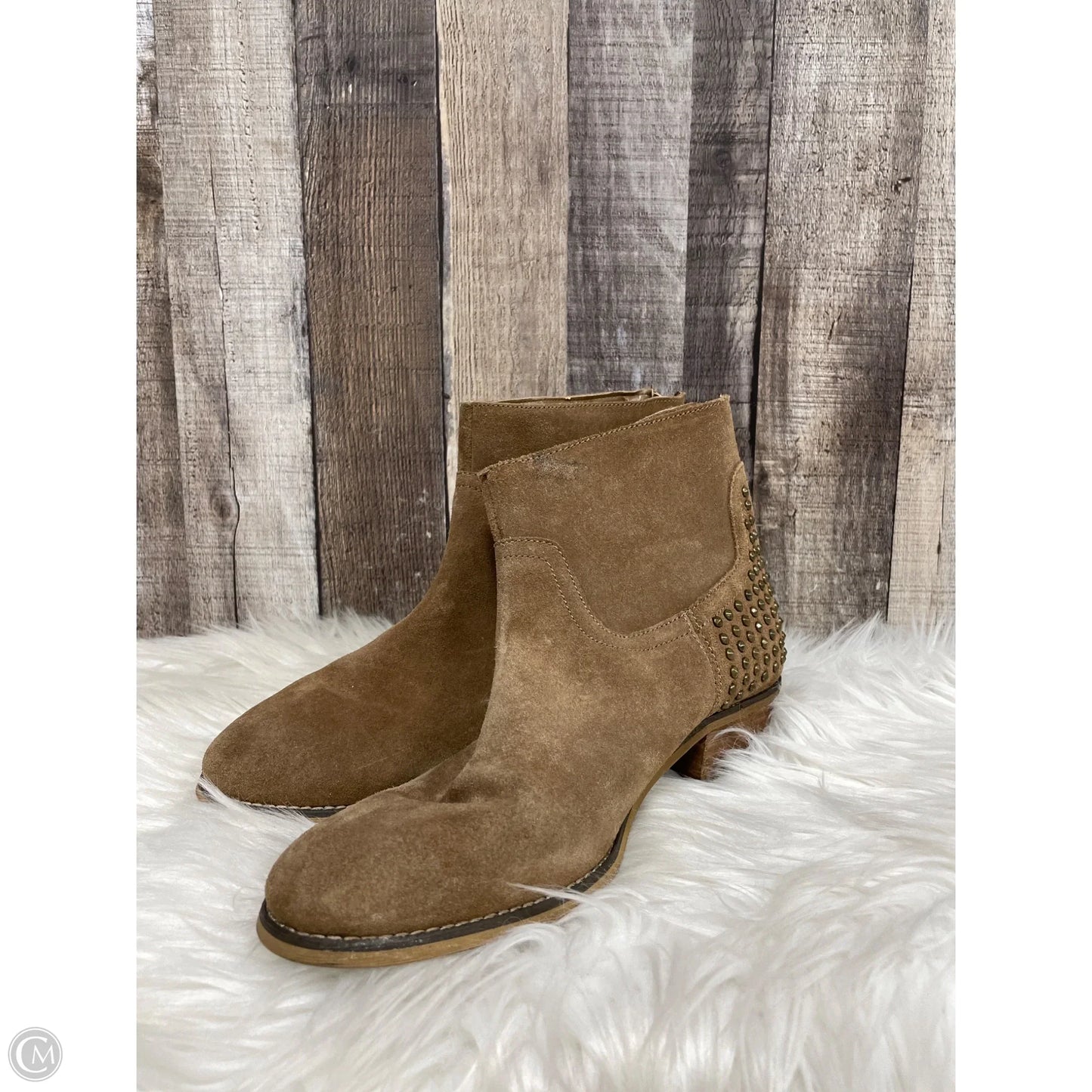 Boots Ankle Heels By Marc Fisher In Brown, Size: 8