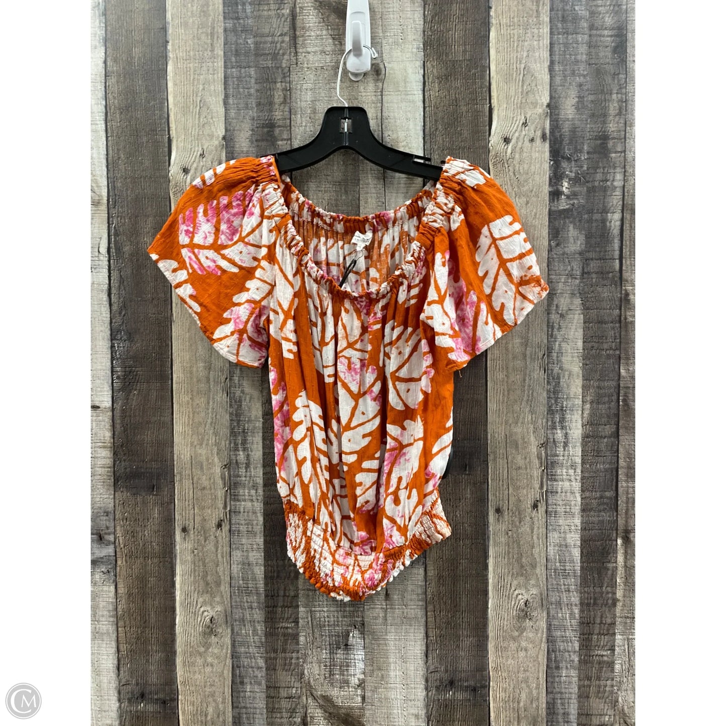 Top Short Sleeve By Nicole By Nicole Miller In Orange, Size: S