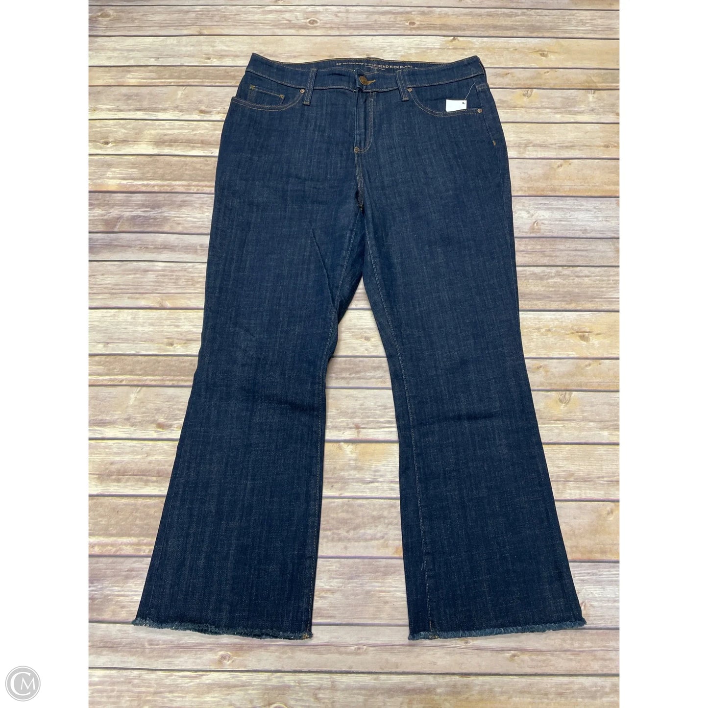Jeans Flared By Chicos In Blue Denim, Size: 8