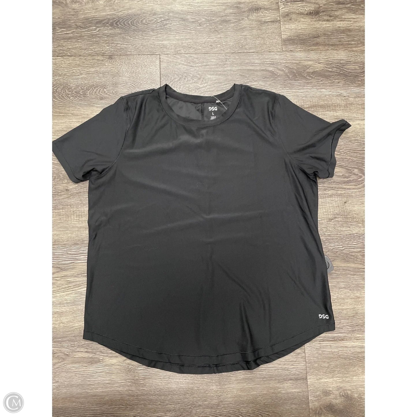Athletic Top Short Sleeve By Dsg Outerwear In Black, Size: L