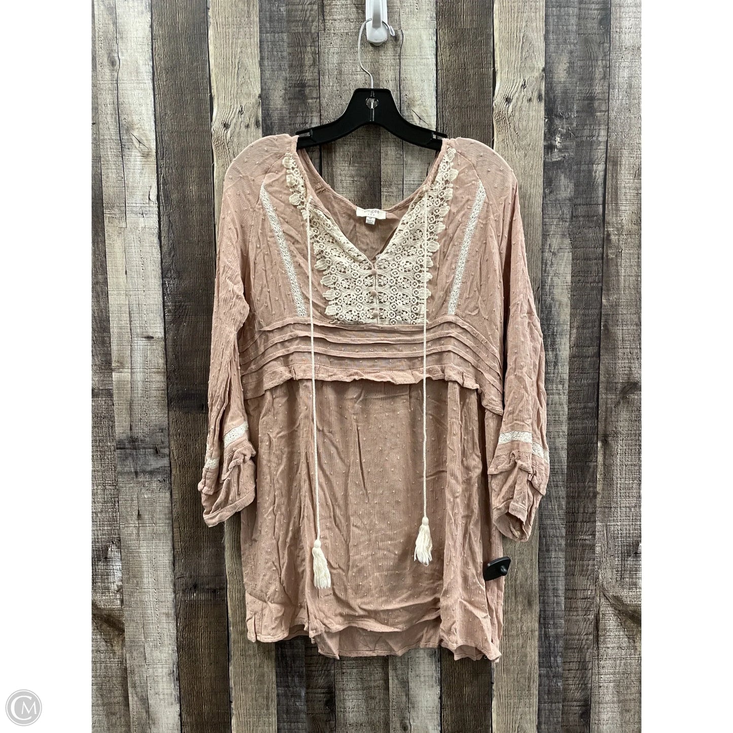 Top Long Sleeve By Umgee In Beige, Size: M