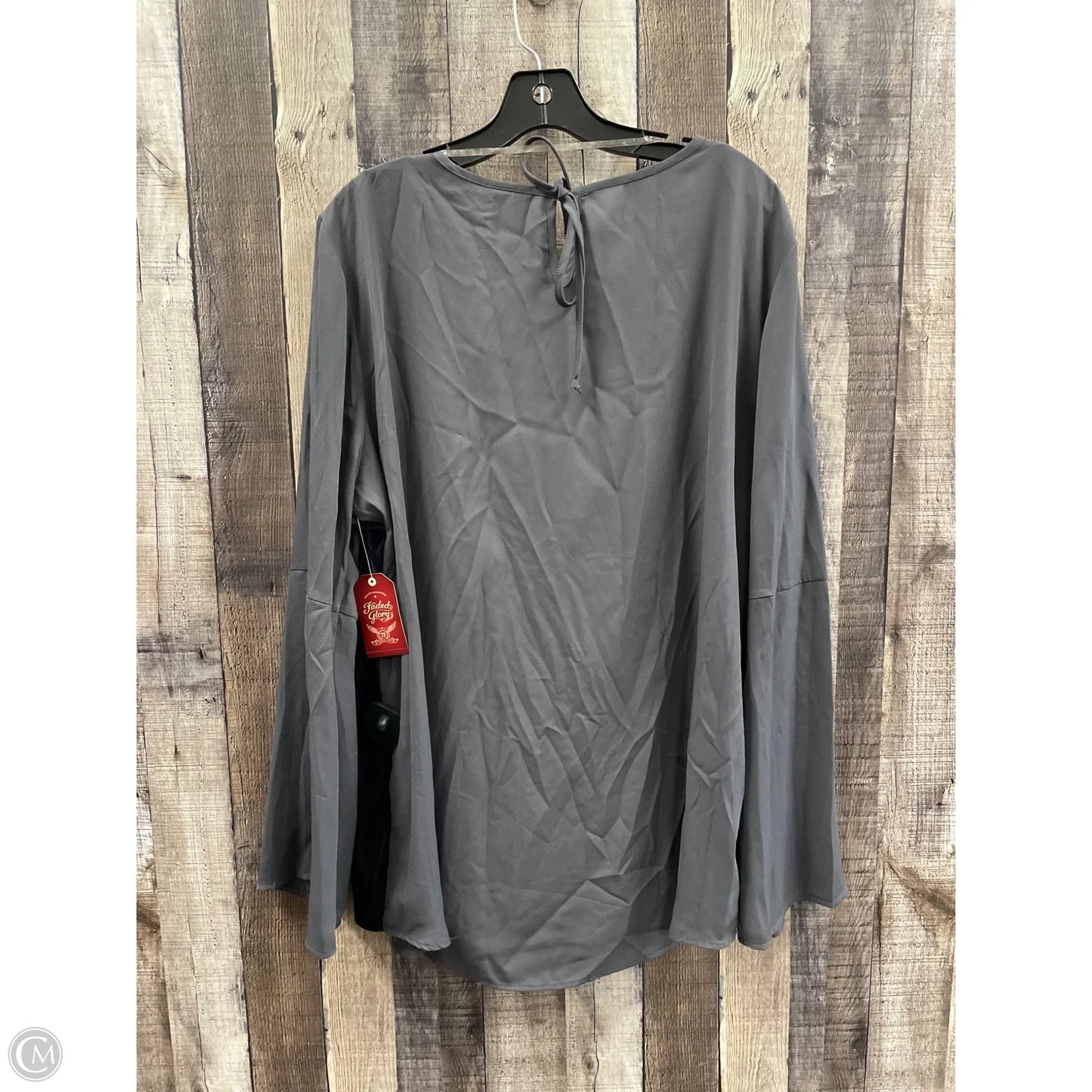 Top Long Sleeve By Faded Glory In Navy, Size: Xxl