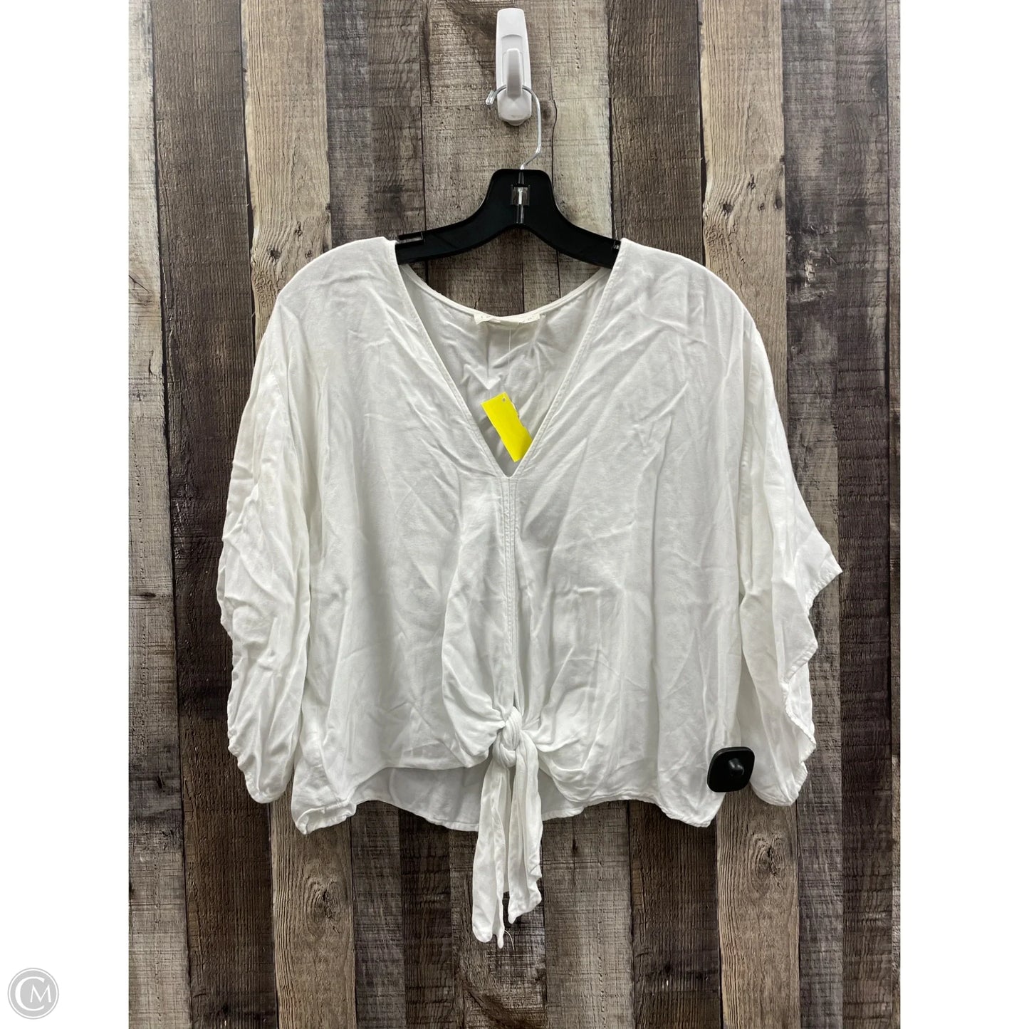 Top Short Sleeve By Love Stitch In White, Size: S