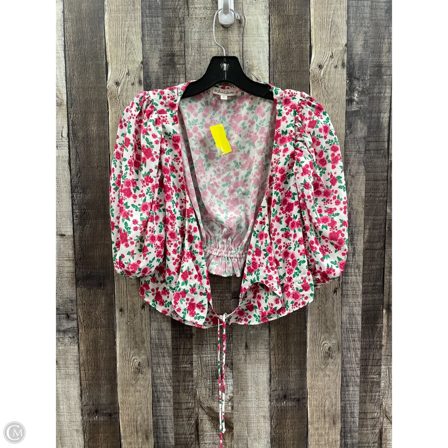 Top Short Sleeve By For Love & Lemons In Floral Print, Size: S