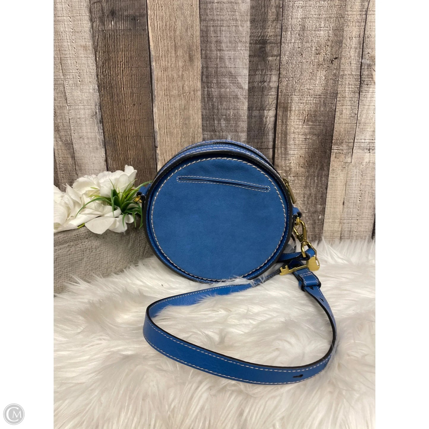 Crossbody Leather By Fossil, Size: Medium