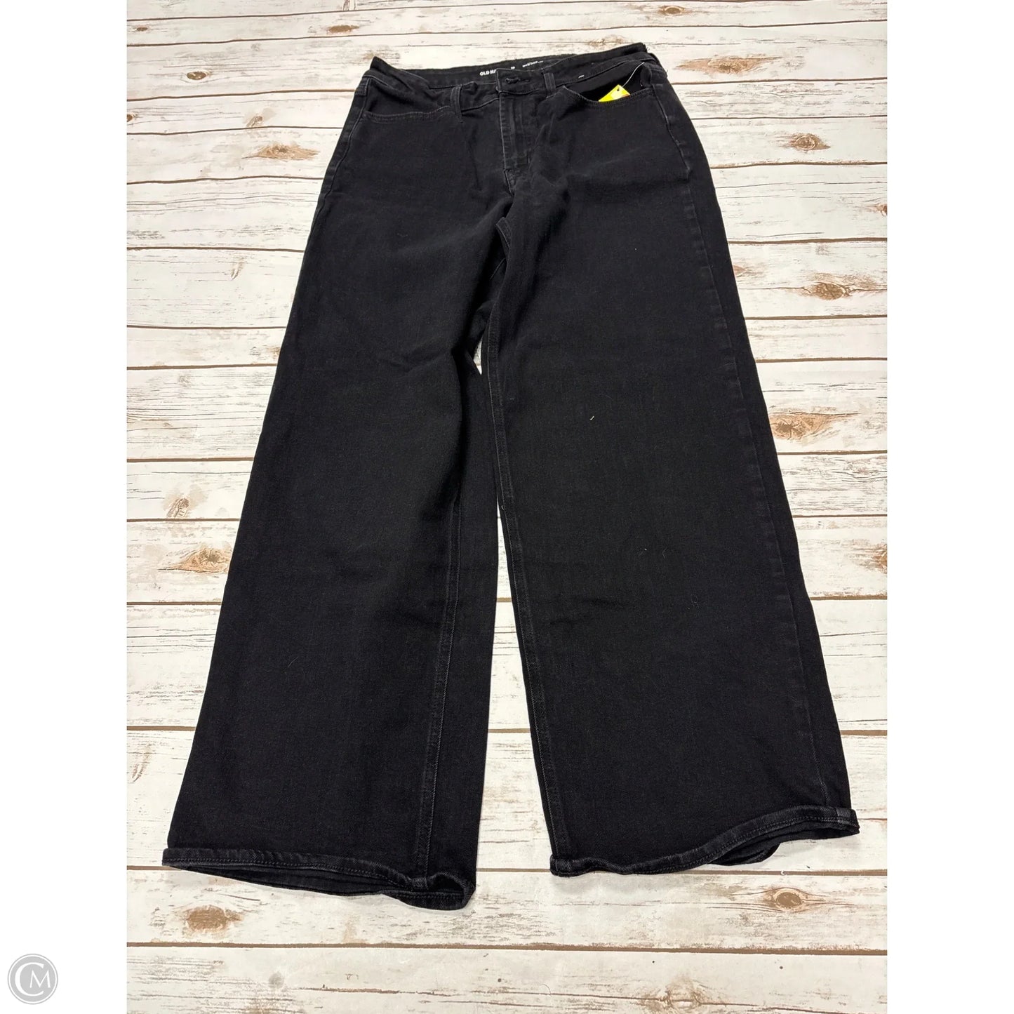 Jeans Wide Leg By Old Navy In Black Denim, Size: 10