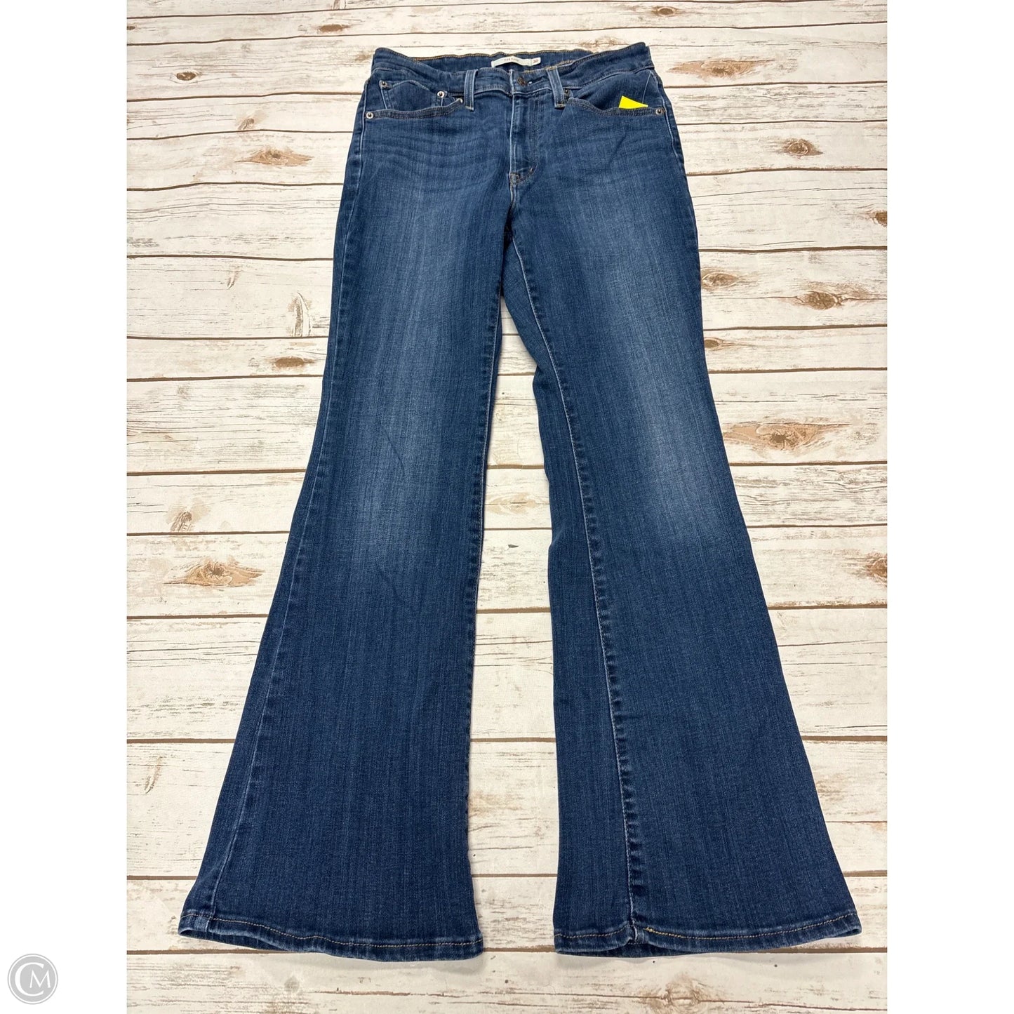 Jeans Flared By Levis In Blue Denim, Size: 10