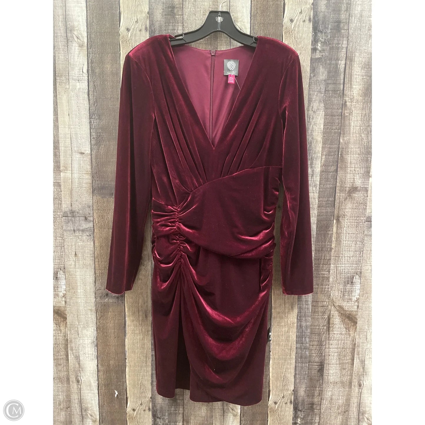 Dress Party Midi By Vince Camuto In Maroon, Size: L