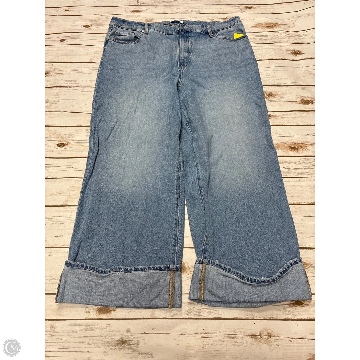 Jeans Wide Leg By Loft In Blue Denim, Size: 18