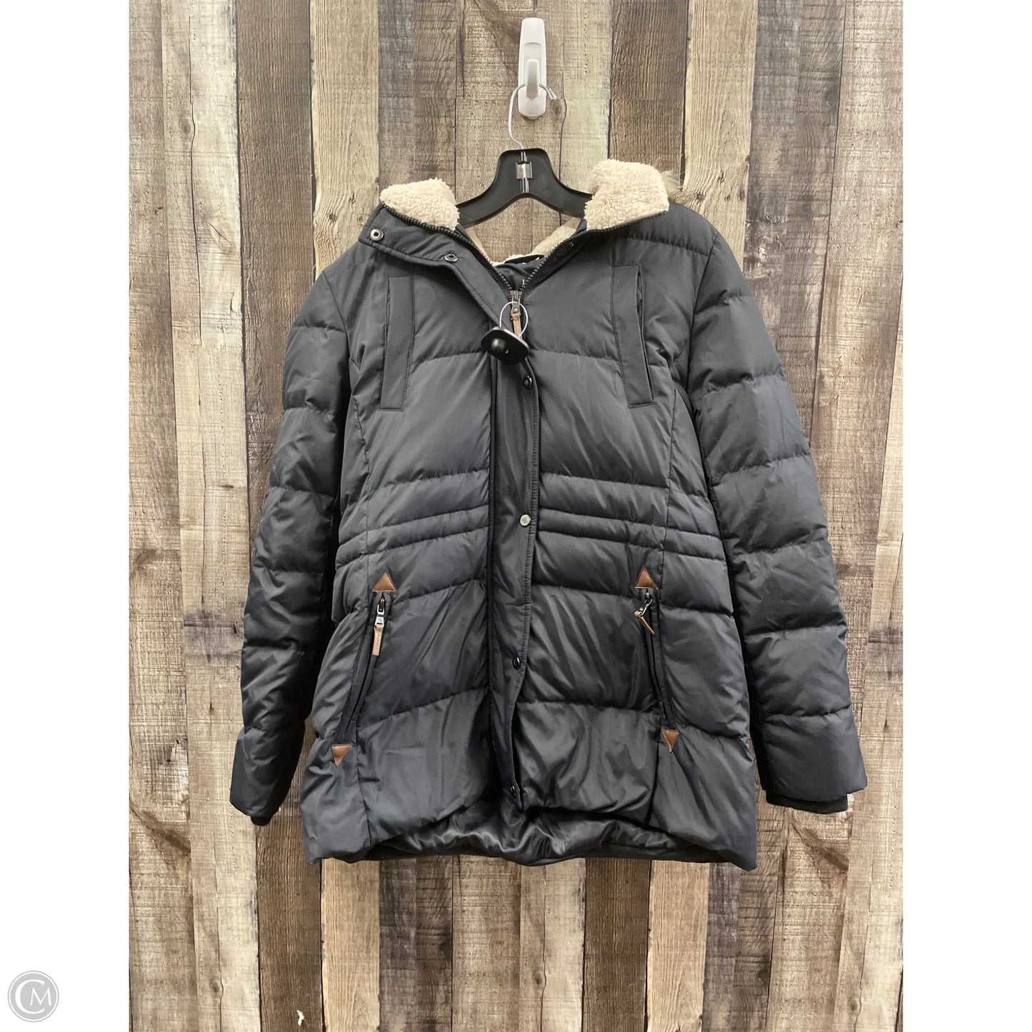 Jacket Puffer & Quilted By Lauren By Ralph Lauren In Black, Size: S