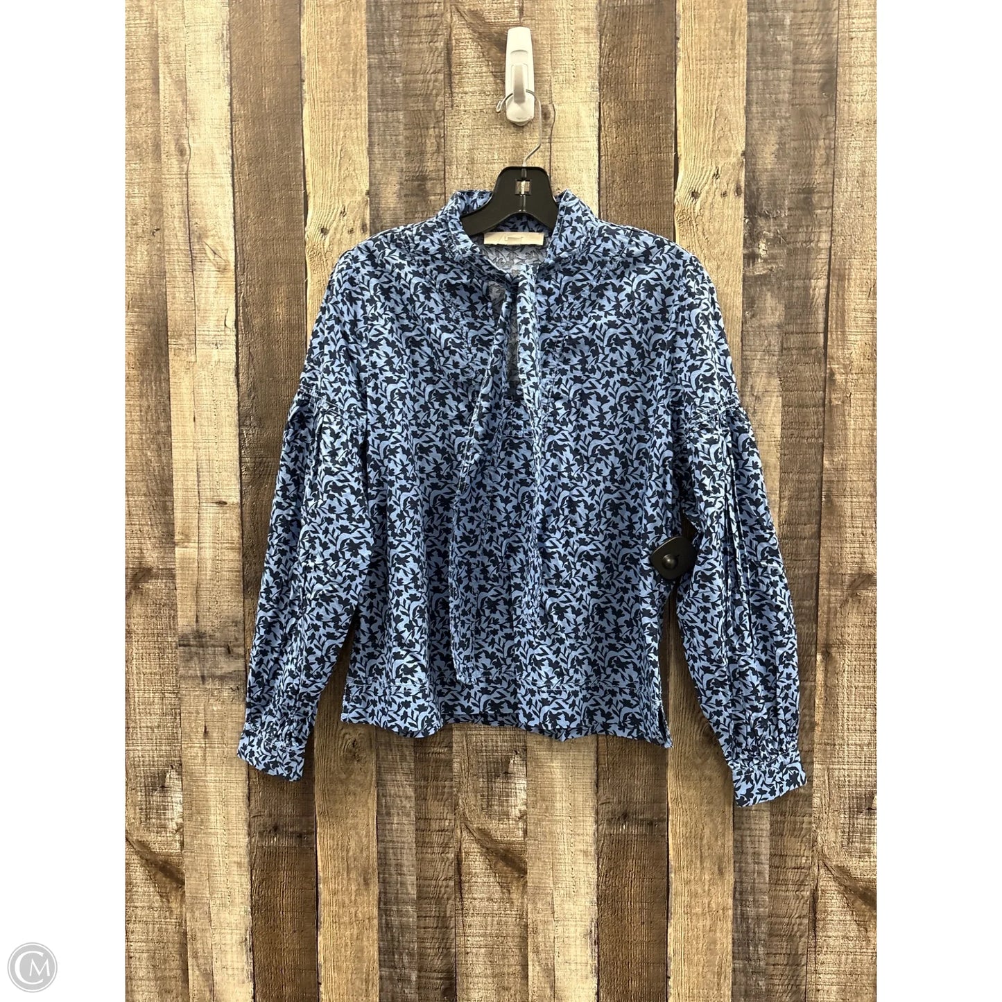 Top 3/4 Sleeve By Loft In Blue, Size: Xs