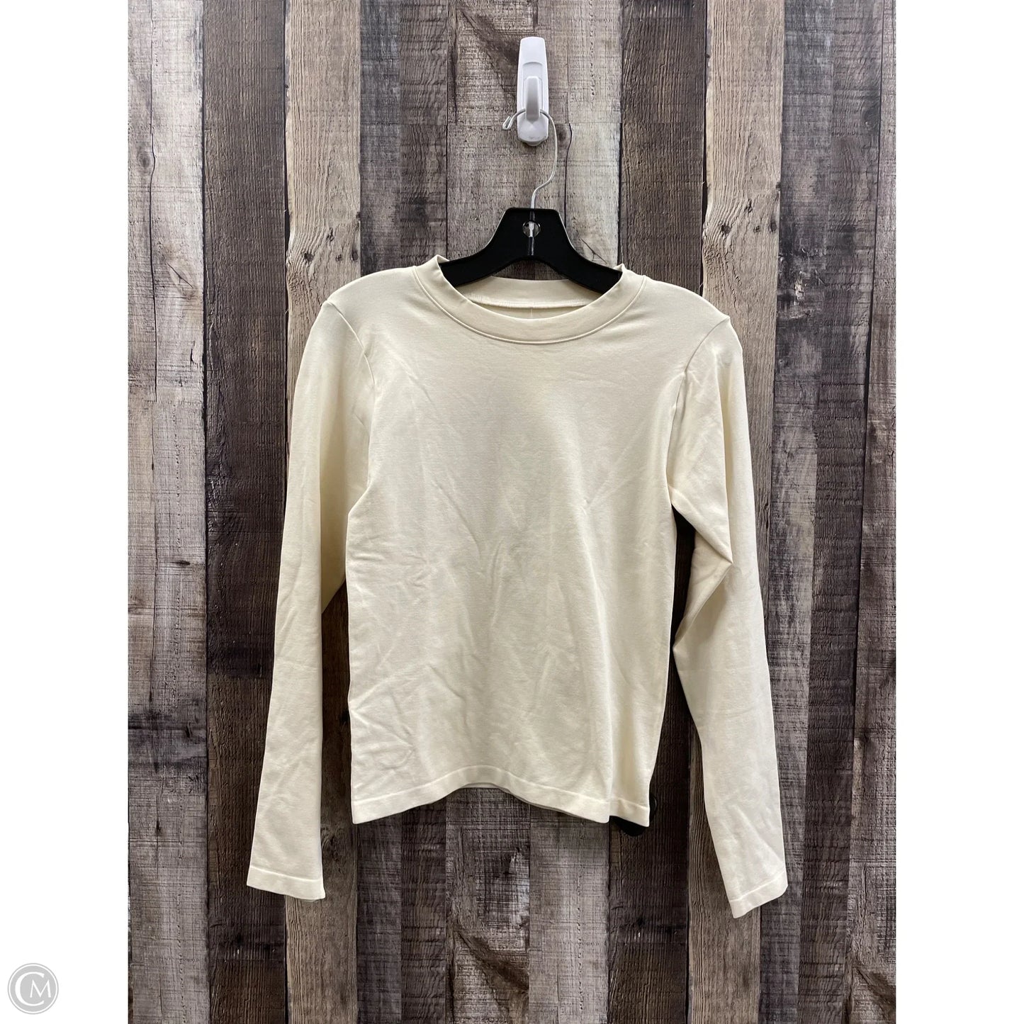 Athletic Top Long Sleeve Crewneck By Cmf In Cream, Size: M