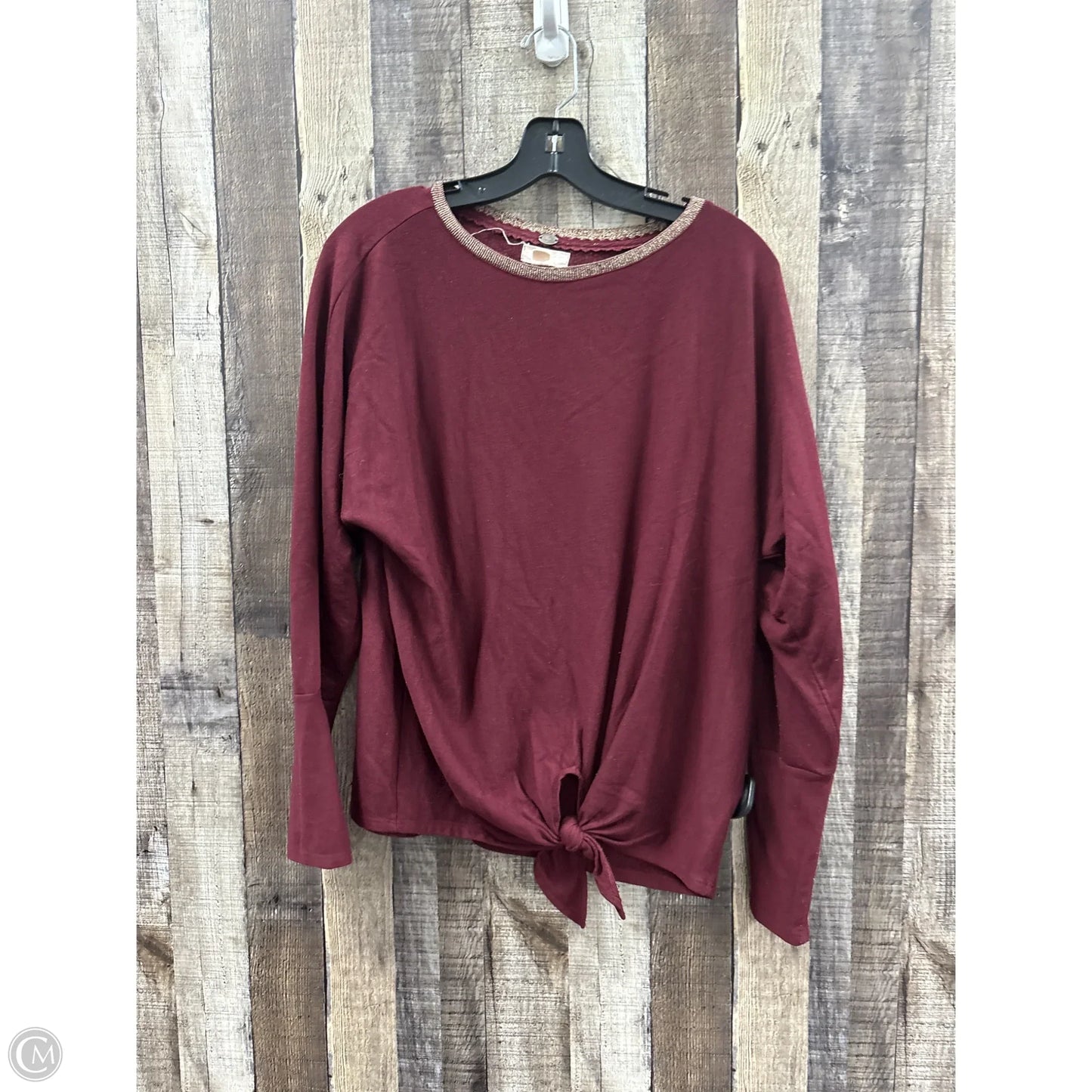 Top Long Sleeve By Cupio In Red, Size: Xs