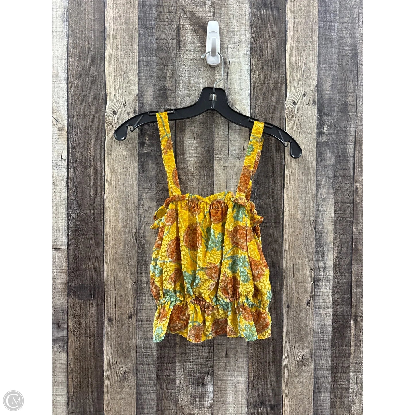 Top Sleeveless By Anthropologie In Gold, Size: S