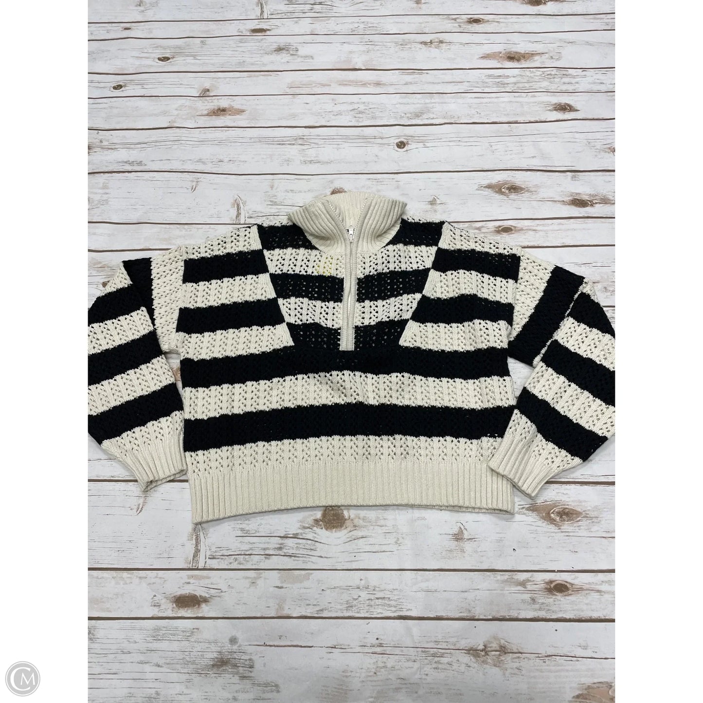 Sweater By A New Day In Black & Cream, Size: S