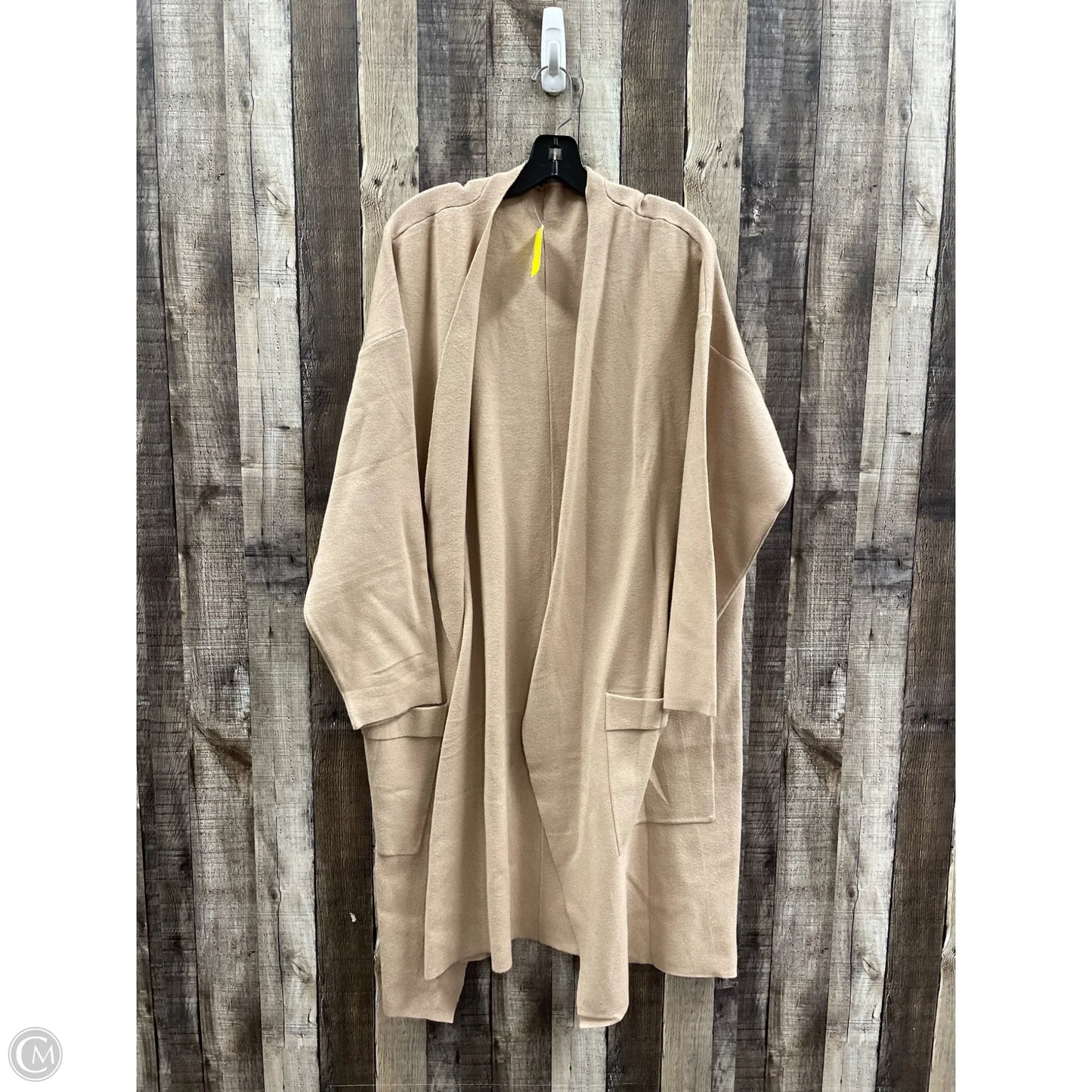 Sweater Cardigan By Cmf In Beige, Size: 3x