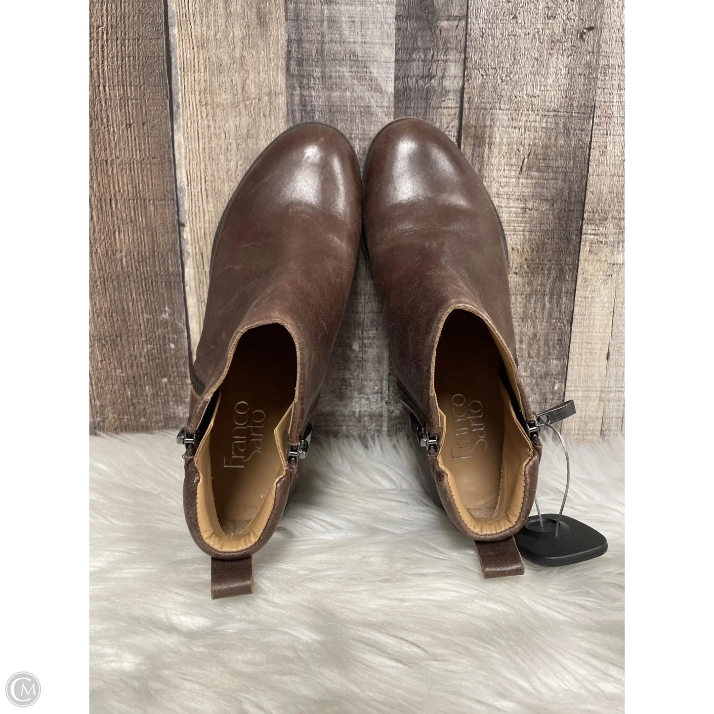 Boots Ankle Flats By Franco Sarto In Brown, Size: 7.5